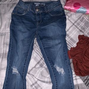 hippie girl highwaisted jeans!